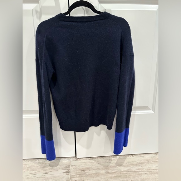 Theory Slouchy Crew Charmant Bell-Sleeve Wool Cashmere Sweater Small - Picture 7 of 8